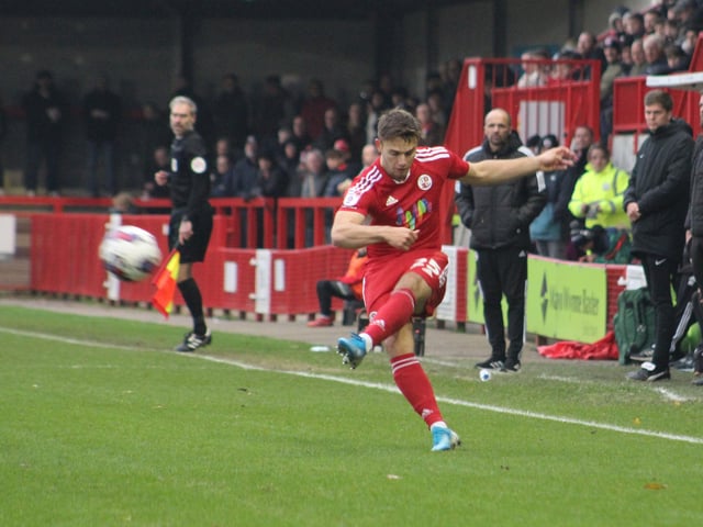 Action from Crawley Town's win over Swindon Town in Matthew Etherington's first game in charge. Picture by Cory Pickford