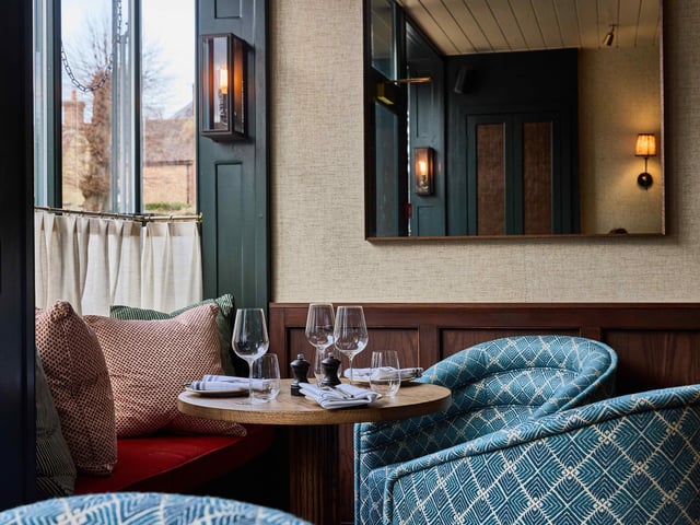 The inviting interiors evoke the relaxed feel of a private member's club