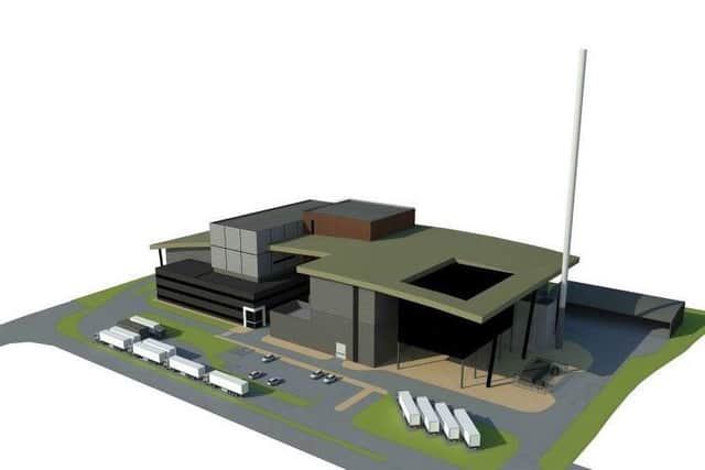 An artist's impression of what the Horsham incinerator will look like