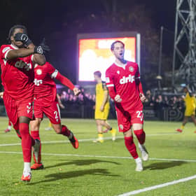 Goal celebrations as Worthing recover to claim a point versus Southend | Picture: Jay Wrighte