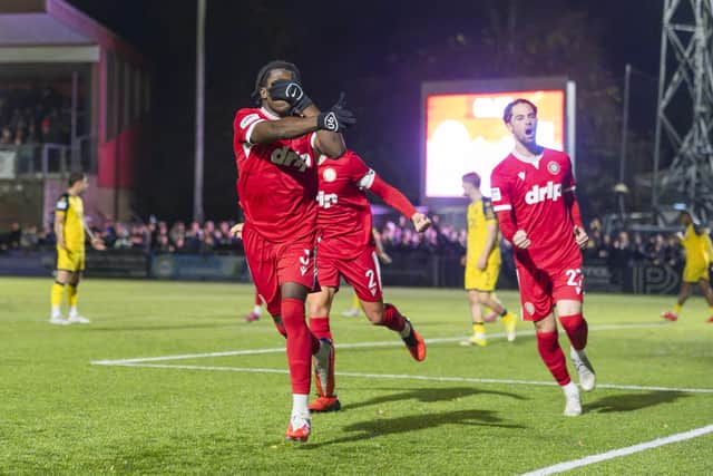 Goal celebrations as Worthing recover to claim a point versus Southend | Picture: Jay Wrighte