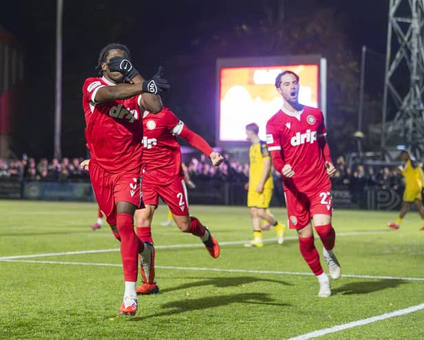 Goal celebrations as Worthing recover to claim a point versus Southend | Picture: Jay Wrighte