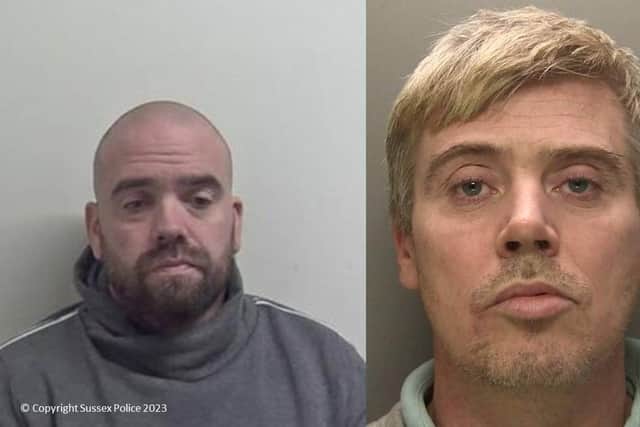 Lee Ash, 40, and Reginald Hill, 45,. Photo: Sussex Police.