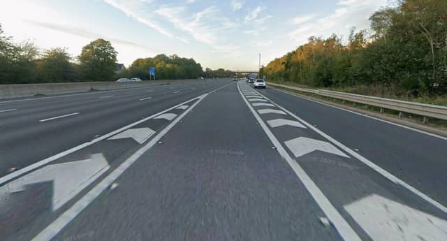 There is a report of recovery work on the M23 Photo: Google Street View