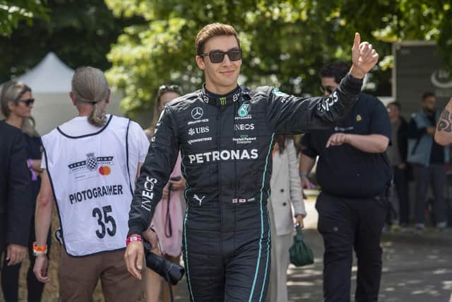 Mercedes-AMG Petronas F1 driver George Russell in the paddock during the Goodwood Festival of Speed (Photo: John Nguyen /PA Wire)