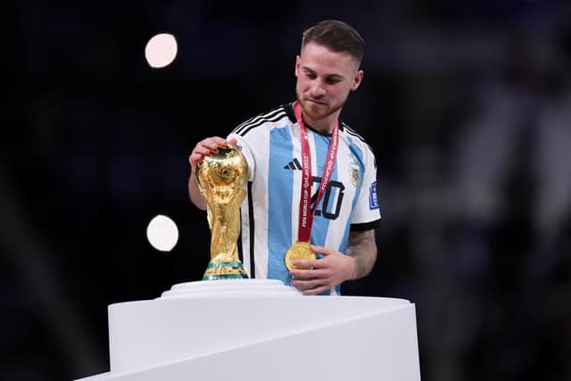 Alexis Mac Allister was granted a fortnight off by Brighton after winning the World Cup with Argentina in Qatar. (Photo by Clive Brunskill/Getty Images)