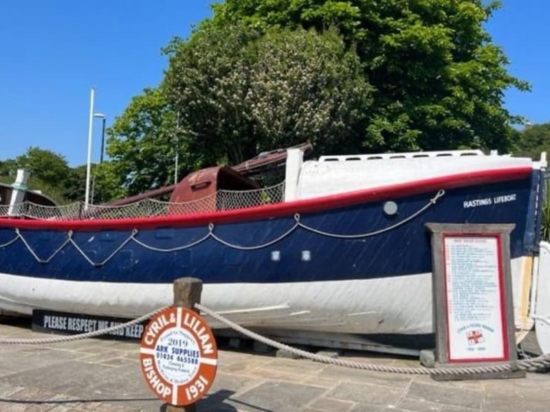 The Cyril and Lillian Bishop Lifeboat at the foot of Harold Road