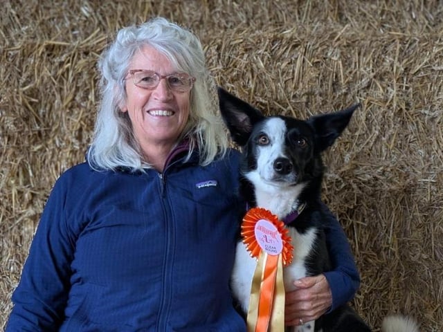 Catherine Speak and her border collie Jess