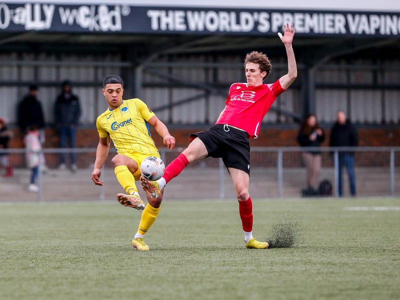 Action from Eastbourne Borough v Taunton Town at Priory Lane in National League South