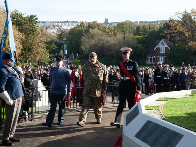 Hastings Remembrance service in Alexandra Park. Photo by Frank Copper