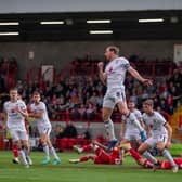Crawley Town beat MK Dons 3-0 in the first leg of their League Two play-off semi-final at the Broadfield Stadium. | Picture: Eva Gilbert