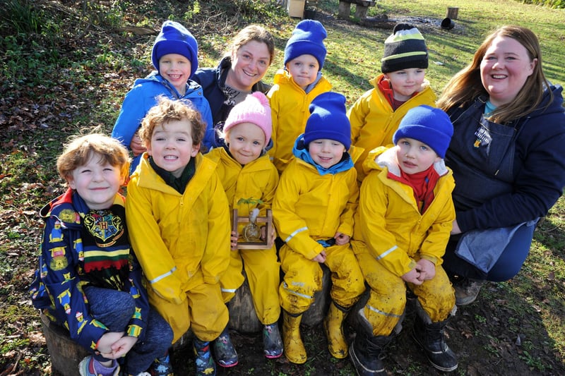 Itchenor Montessori Forest School have been learning about the trees in their setting and the children collected a healthy acorn from the oak in their grounds which is thought to be over 200 years old, in the hope of growing it into a sapling. They are now planning to donate the baby tree to the Allotment at Ellanore Lane where it will grow big and strong and potentially live equally as long. Pic S Robards SR23012301