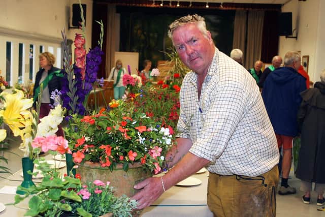 Colin Richardson at Lavant Horticultural Society's show in 2021