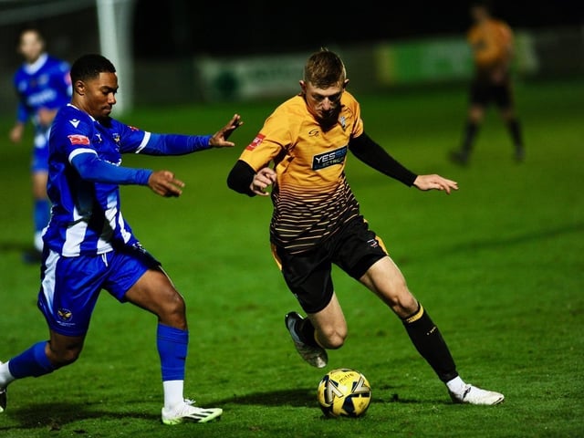 Two goals from Glenn Wilson gave East Grinstead Town a 2-1 win over Littlehampton Town on Saturday. Photographer Stephen Goodger was on hand to capture the action.