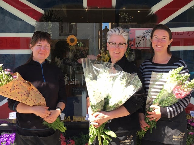 Florists at Greenfingers celebrating British Flowers Week