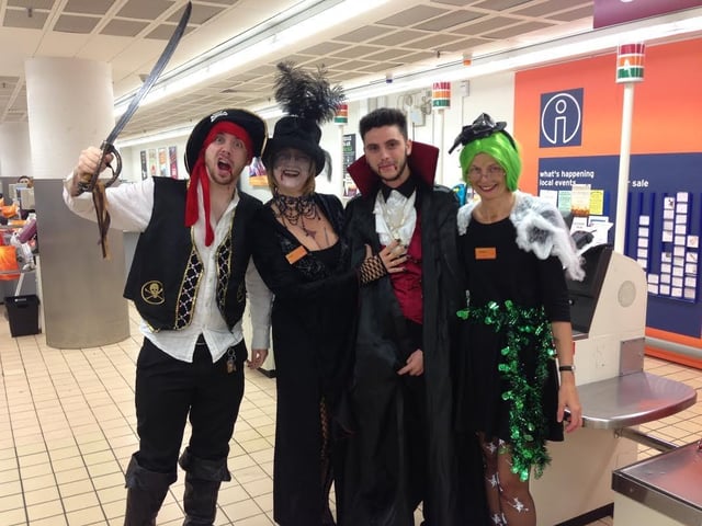 A fundraiser in Sainsbury's in 2014.
