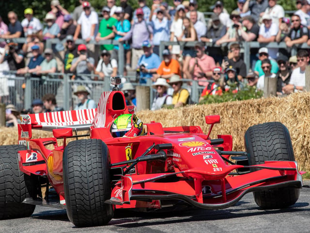 This year's festival featured the largest ever collection of F1 cars, in celebration of the league's 75th anniversary.