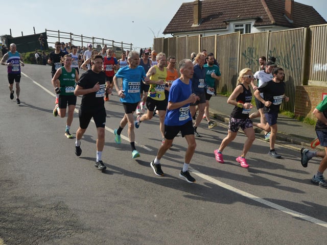 Action in the 2026 Hastings Half Marathon