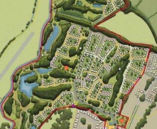 Plans for 480 Homes on Bognor Regis Golf Club's course, Downview Road, Felpham, sourced from Arun District Council