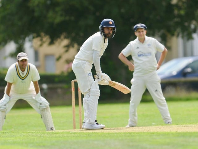 Action between Broadwater CC and Goring CC in Division 4 West of the Sussex Cricket League