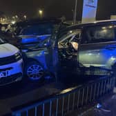 A photographer has sent in images of a wrecked vehicle near the Citroen Brighton – Tates in Portslade