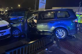 A photographer has sent in images of a wrecked vehicle near the Citroen Brighton – Tates in Portslade