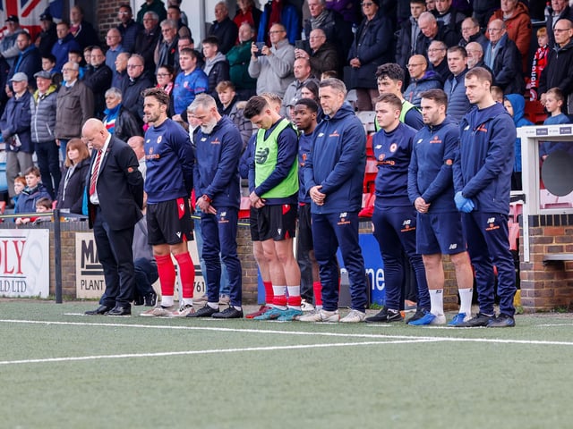 Action from Eastbourne Borough's 1-0 win over St Albans in National League South