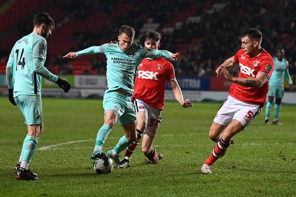 Solly March in action against Charlton.