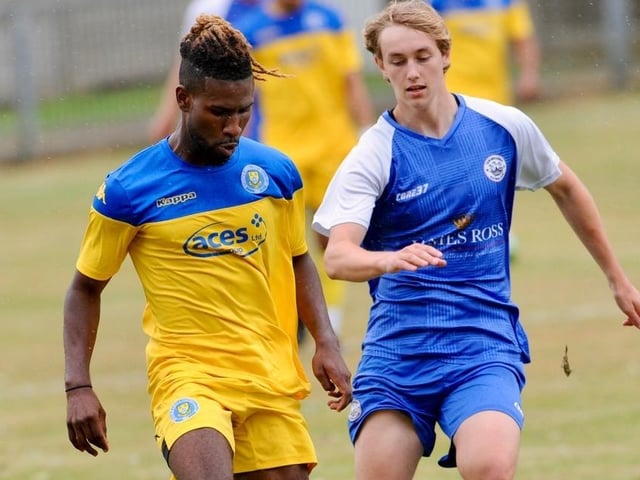 Shoreham FC take on Epsom and Ewell FC in a pre-season friendly at Middle Road