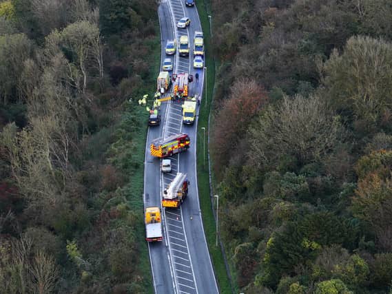 Emergency services at the scene. Picture: Sussex News and Pictures