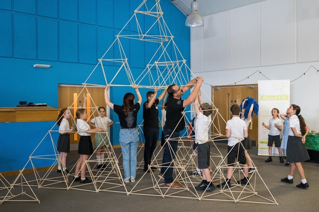 The giant tetrahedron at the Burgess Hill event of the Mid Sussex Science Week. Alex Rickard Photography