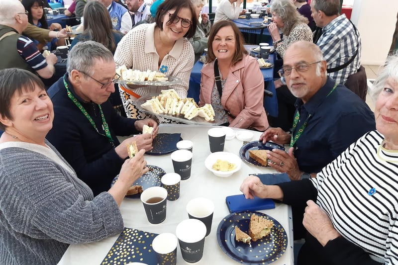 Worthing Dementia Action Alliance hosted afternoon tea for people living with dementia and their carers as part of a Dementia Action Week event in the Guildbourne Centre