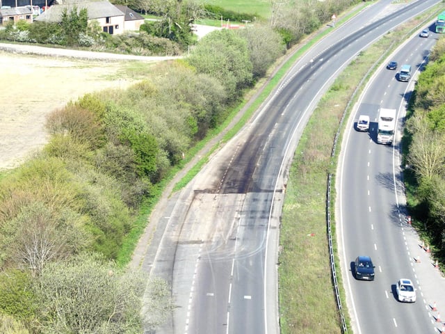 A major West Sussex road was closed northbound after a fuel spill.