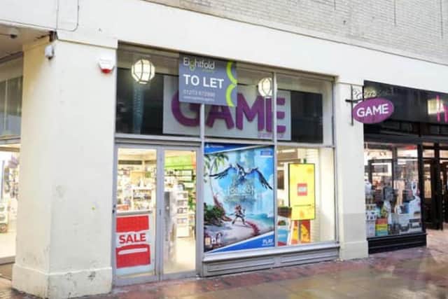 The Game store in Worthing, which has now closed down