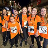 Laura Connolly (second from right) with friends taking part in the Midnight Walk