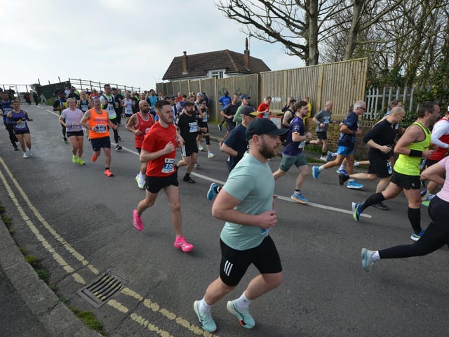 Action in the 2026 Hastings Half Marathon