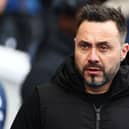 BRIGHTON, ENGLAND - MAY 05: Roberto De Zerbi, Manager of Brighton & Hove Albion, looks on prior to the Premier League match between Brighton & Hove Albion and Aston Villa at American Express Community Stadium on May 05, 2024 in Brighton, England. (Photo by Bryn Lennon/Getty Images)