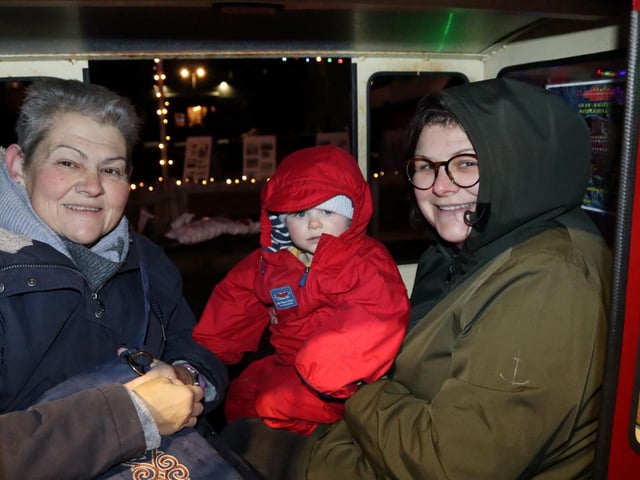 Hastings Miniature Railway Christmas light train. Photo by Kevin Boorman.