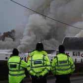 Emergency services at the scene of the fire. Photo: contributed.