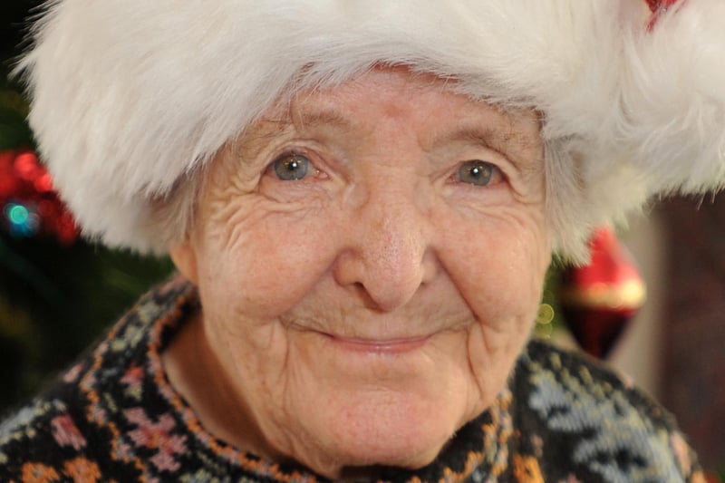 Age Concern Haywards Heath celebrate Christmas. Maddy Harwood, 90