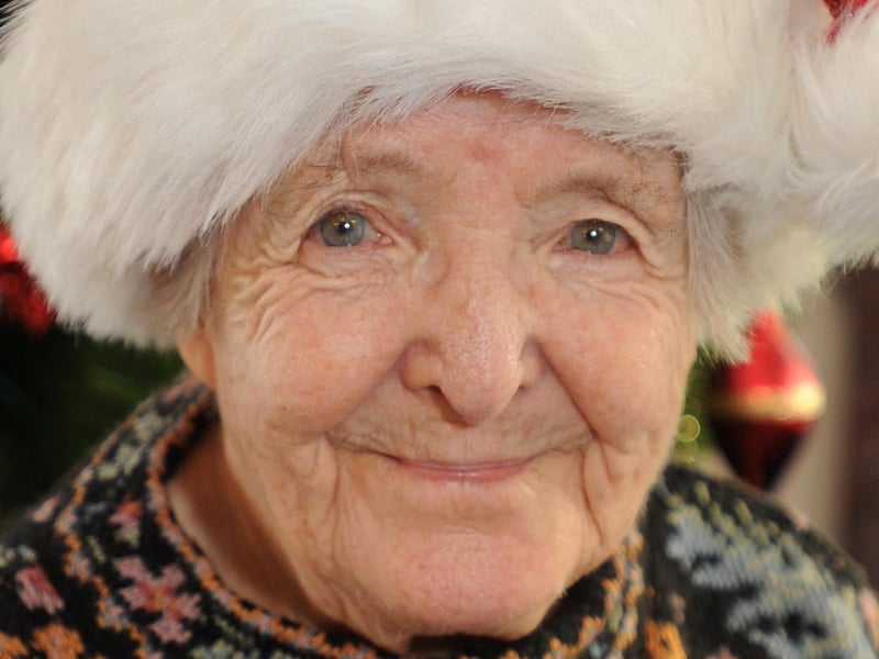 Age Concern Haywards Heath celebrate Christmas. Maddy Harwood, 90