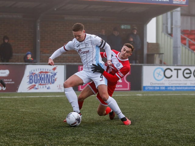 Eastbourne Borough take on Taunton Town in the fog - before the match was abandoned