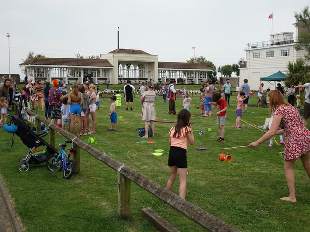Fun and games in Denton Gardens at the community picnic