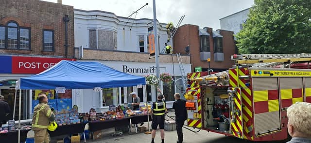 Firefighters in Bognor Regis town centre. Picture: Eddie Mitchell