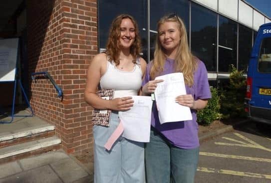 Steyning Grammar School students Florence and Annie are now heading off to Cambridge. Photo contributed