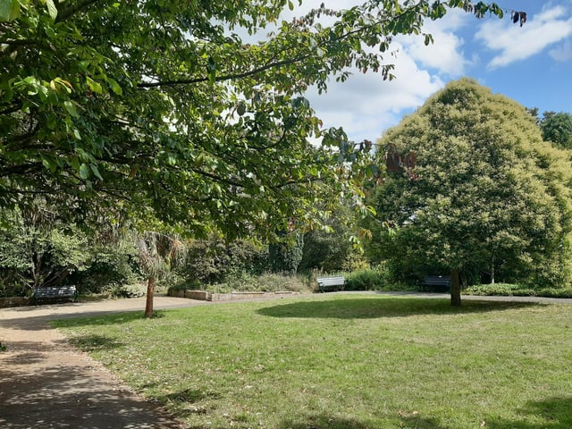 Set in the grounds of Easthill House, the park has a walled garden that provides a peaceful place to sit and if, like me, you carry a flask of coffee, it's the perfect place to stop for a cuppa