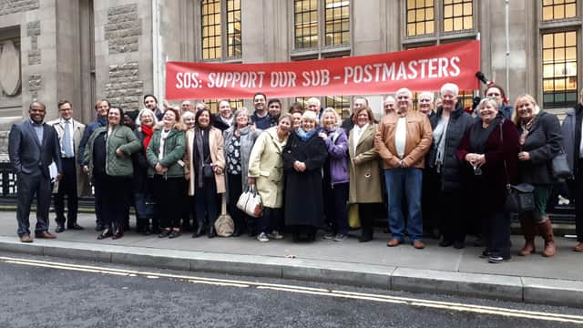 Great Post Office Scandal Cheering Subpostmasters outside the High Court on 16 December 2019 after the Horizon trial_18 2
