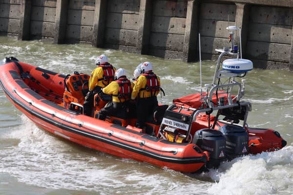Littlehampton's B-Class lifeboat Renee Sherman was used in the rescue. Picture from RNLI - Beth Brooks