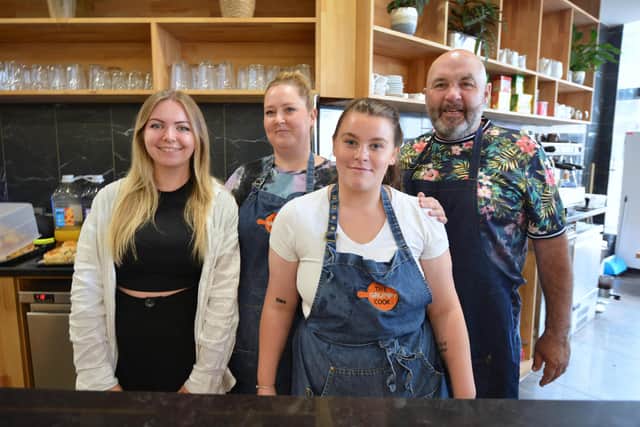 New cafe The Grumpy Cook opens in Hastings town centre. Pictured are some of the team.