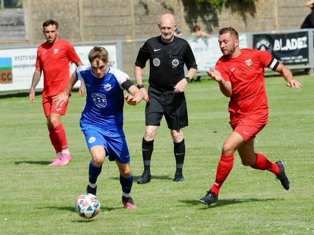 Action from Shoreham v Pagham in the SCFL premier division